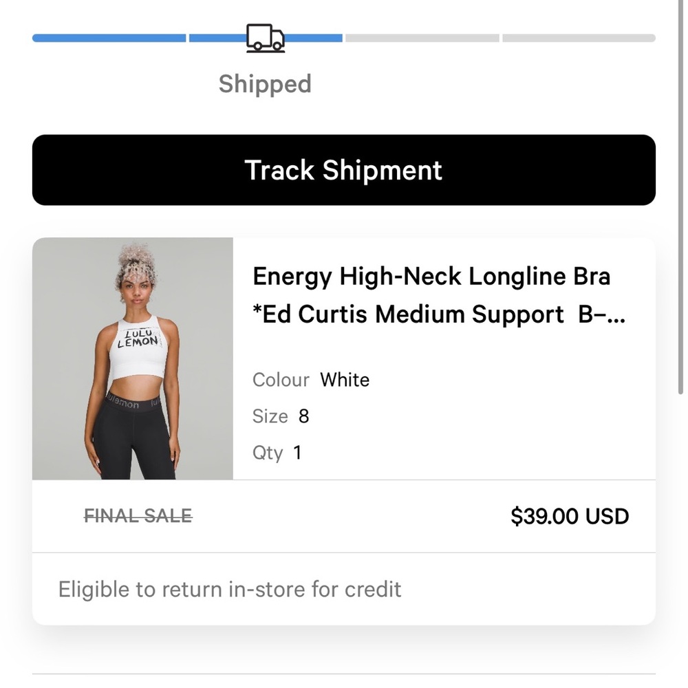lulu high neck / long lined top